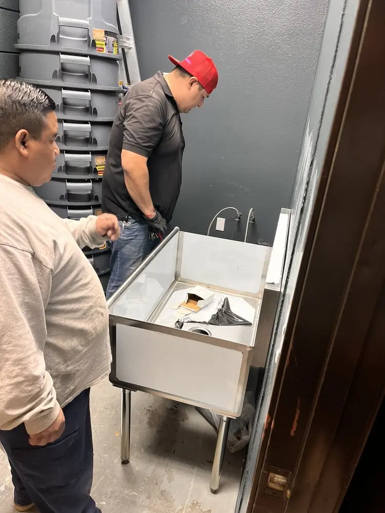 Commercial plumbing and sink installation in Hartland