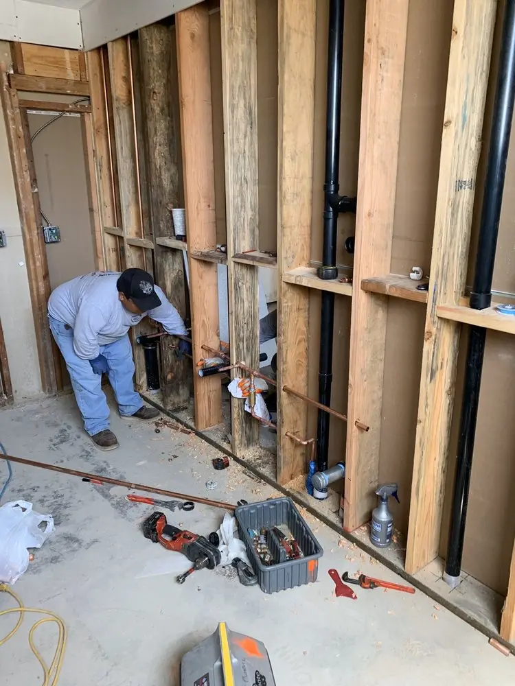 Commercial rough-in plumbing for Gas Line Repair in Hartland